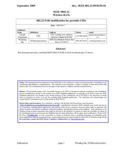 September 2009  doc.: IEEE 802.22-09/0159r10 IEEE P802.22