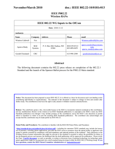 NovemberMarch 2010  doc.: IEEE 802.22-10/0181r013 IEEE P802.22