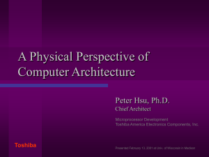 A Physical of Computer Architecture Perspective