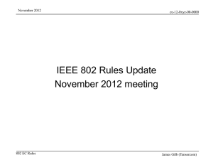 IEEE 802 Rules Update November 2012 meeting November 2012 ec-12-0xyz-00-0000