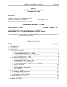 Federal Communications Commission FCC 13-22 Before the