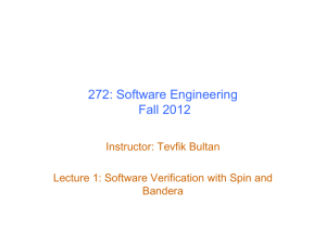 272: Software Engineering Fall 2012 Instructor: Tevfik Bultan
