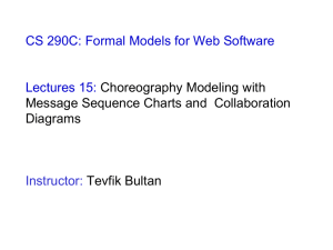 CS 290C: Formal Models for Web Software Lectures 15: Choreography Modeling with