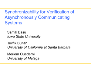 Synchronizability for Verification of Asynchronously Communicating Systems Samik Basu