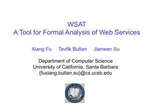 WSAT A Tool for Formal Analysis of Web Services