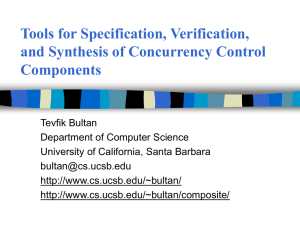 Tools for Specification, Verification, and Synthesis of Concurrency Control Components