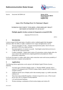 Annex 18 to Working Party 5A Chairman’s Report