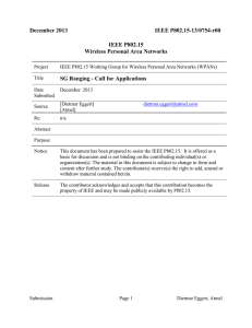 December 2013 IEEE P802.15-13/0754-r00 IEEE P802.15 Wireless Personal Area Networks