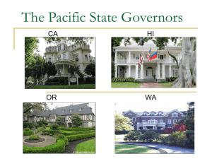 The Pacific State Governors CA HI OR