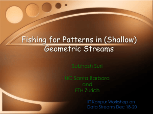 Fishing for Patterns in (Shallow) Geometric Streams Subhash Suri UC Santa Barbara