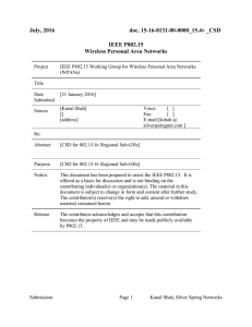 July, 2016 doc. 15-16-0131-00-0000_15.4v _CSD IEEE P802.15 Wireless Personal Area Networks