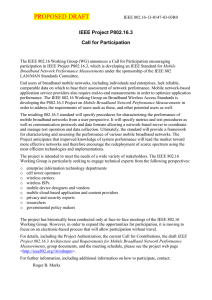 PROPOSED DRAFT IEEE Project P802.16.3 Call for Participation