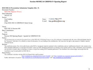 Session #68 802.16 GRIDMAN Opening Report