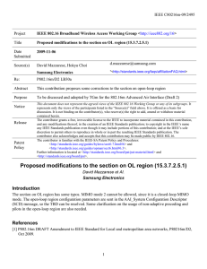 IEEE C80216m-09/2495 Project Title