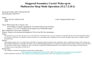 Staggered Secondary Carrier Wake-up in Multicarrier Sleep Mode Operation (15.2.7.2.10.1)