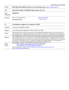 IEEE C802.16m-09/1960 Project Title