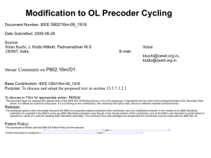 Modification to OL Precoder Cycling S80216m-09_1918