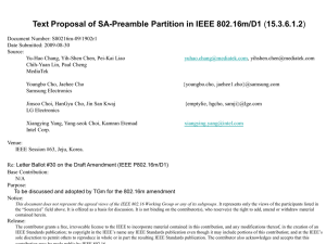 Text Proposal of SA-Preamble Partition in IEEE 802.16m/D1