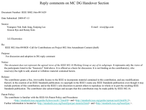 Reply comments on MC DG Handover Section