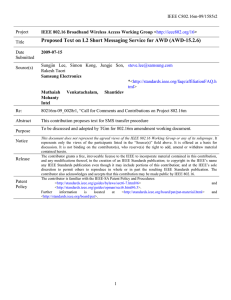 Proposed Text on L2 Short Messaging Service for AWD (AWD-15.2.6)