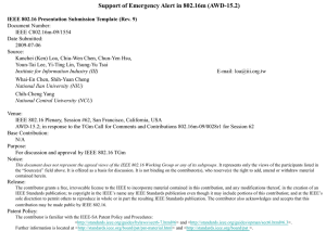 Support of Emergency Alert in 802.16m (AWD-15.2)