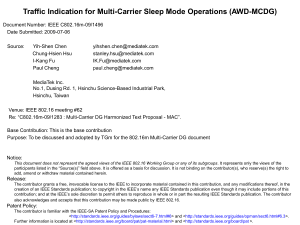 Traffic Indication for Multi-Carrier Sleep Mode Operations (AWD-MCDG)