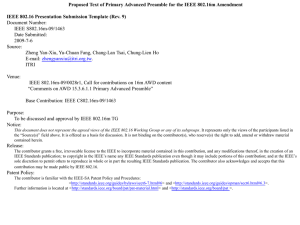 Proposed Text of Primary Advanced Preamble for the IEEE 802.16m... IEEE 802.16 Presentation Submission Template (Rev. 9)