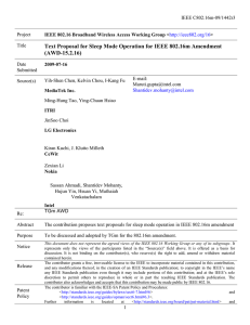 Text Proposal for Sleep Mode Operation for IEEE 802.16m Amendment (AWD-15.2.16)