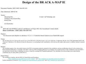 Design of the BR ACK A-MAP IE