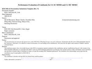 Performance Evaluation of Codebooks for CL SU MIMO and CL...