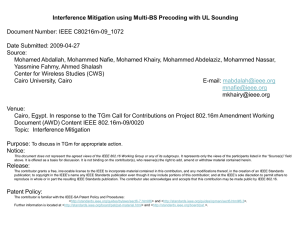 Interference Mitigation using Multi-BS Precoding with UL Sounding Date Submitted: 2009-04-27 Source: