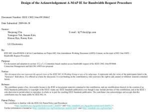 Design of the Acknowledgement A-MAP IE for Bandwidth Request Procedure