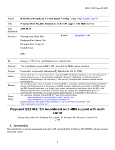 IEEE C802.16m-09/1025 Project Title