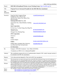 IEEE C80216m-09/0958r3 Project Title Date