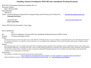 Sounding Antenna Switching for IEEE 802.16m Amendment Working Document