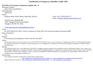 Clarification on Temporary Identifier of Idle AMS