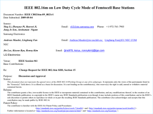IEEE 802.16m on Low Duty Cycle Mode of Femtocell Base...