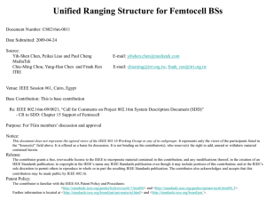 Unified Ranging Structure for Femtocell BSs
