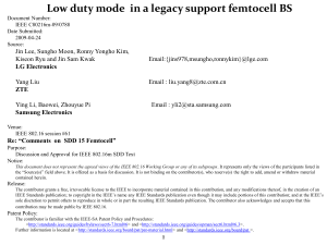Low duty mode  in a legacy support femtocell BS