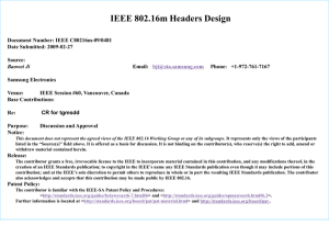 IEEE 802.16m Headers Design