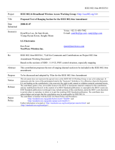 IEEE 802.16m-09/0335r1 Project Title