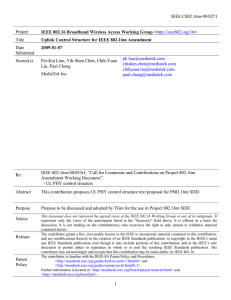 IEEE C802.16m-09/0271 Project Title