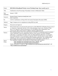 Project Title Clarification on the Processing of Secondary Carriers in Multicarrier Mode Date