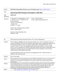 Improving Client Energy Consumption in 802.16m