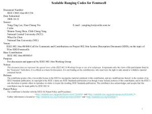 Scalable Ranging Codes for Femtocell