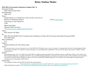 Relay Station Modes