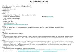 Relay Station Modes