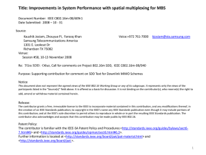 Title: Improvements in System Performance with spatial multiplexing for MBS