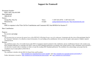 Support for Femtocell