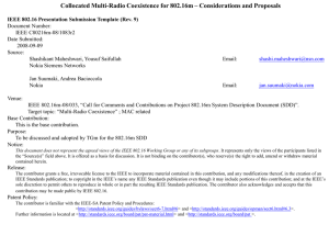 Collocated Multi-Radio Coexistence for 802.16m – Considerations and Proposals